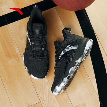 安踏菱极篮球鞋男低帮专业实战球鞋男运动鞋 灰-1 8.5(男42)