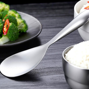电饭煲盛饭勺不锈钢饭勺大号盛饭勺子家用饭铲长柄分餐勺调羹饭匙厨房
