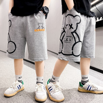噜c男童短裤夏季2022新款儿童装薄款运动裤休闲潮中大童五分中裤外穿