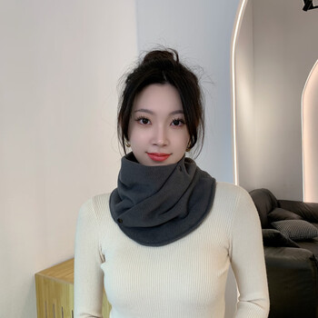 rebelona户外冬季保暖脖套护颈秋冬围巾女保暖防风披肩防冻骑行护颈深