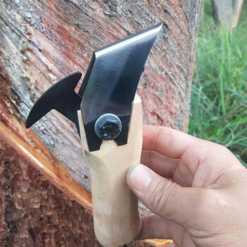 霜魄松油刀特钢采脂刀广西薄省力松脂刀磨利割千树割油刀进口钢松油刀