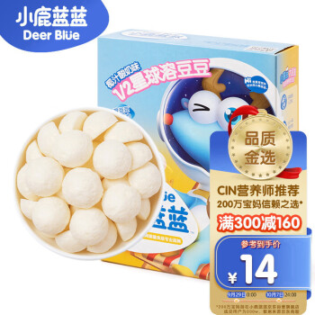 小鹿蓝蓝宝宝零食:椰汁酸奶二分之一星球溶豆豆价格走势、口感体验及评测