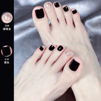 脚指甲油脚趾显白夏天女2021年新色免烤可剥撕拉酒红车厘子色送女友31