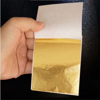 金箔纸装饰 台湾金泊佛像工艺贴金铂纸装修贴顶吊顶金萡纸 9*9(b金)