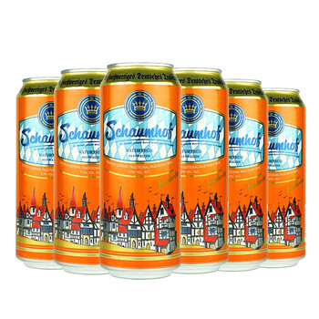 德国进口啤酒schaumhof雪夫小麦白啤酒500ml6听装