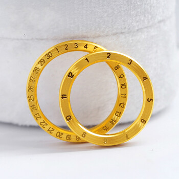 黄金时钟戒指999足金时光数字戒子3d硬金男女款指环足金情侣对戒 定制