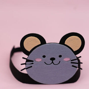 角色游戏扮演可爱卡通头套头饰 如图款式03(老鼠) 小号(适合3-12岁)