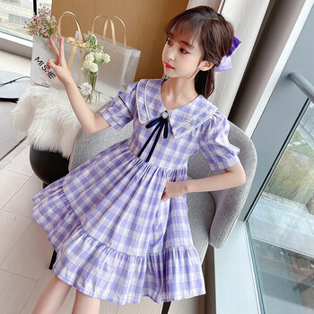 碧彩雅 女童连衣裙夏天装8儿童洋气9中大童夏季十岁小女孩棉质公主