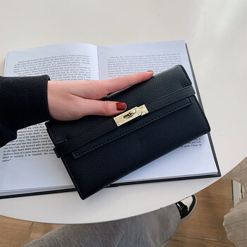 酷奇袋鼠钱包女长款大容量手拿包女士2023新款多功能时尚皮夹子钱夹卡
