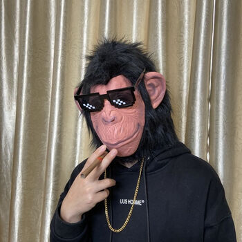 蹦迪搞怪眼镜生日派对聚会可爱搞笑恶搞抖音网红抖音拍照墨镜马赛克一