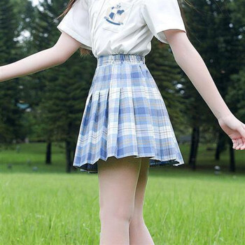 女童百褶裙白色半身裙小学生春秋百搭校服裙韩版黑色短裙儿童裙子 海