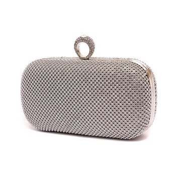 wuro轻奢时尚新款镶钻戒指宴会手拿包女士晚宴礼服旗袍包链条小包包放