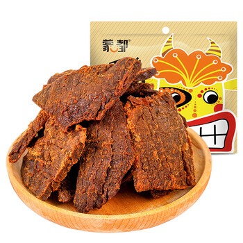 蒙都手撕牛肉片卤牛肉片原味 218g/袋  休闲零食 风干牛肉干