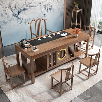 转角故事(zhuanjiaogushi) 实木茶桌椅组合功夫小茶台茶几桌新中式茶