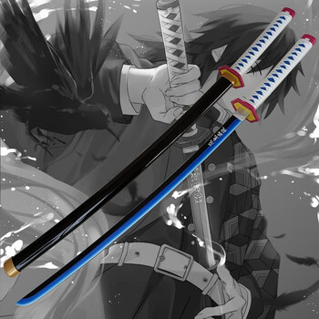 万代bandai鬼灭之刃日轮刀炭治郎儿童竹木刀动漫cos周边时透我妻善逸