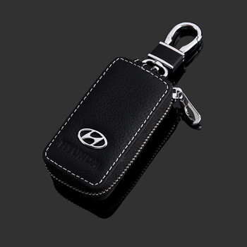 21款ix35新途胜伊兰特20款领动胜达汽车钥匙套全包真皮扣方形现代黑色