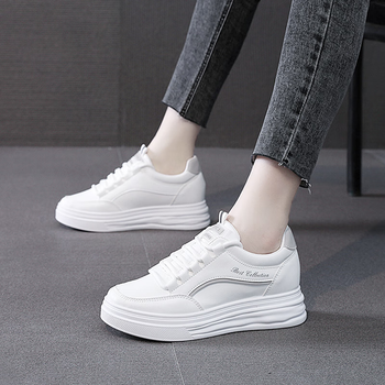 红蜻蜓配裙小白鞋女鞋厚底休闲鞋舒服百搭小个子仙女工作板鞋6cm内