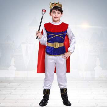 艺林浩收王子服装 儿童万圣节男童衣服国王cosplay装扮演出服表演化妆