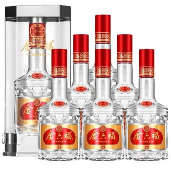 金六福金六福福满佳禧t20500ml6瓶整箱礼盒装50度浓香型白酒