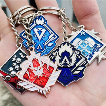 apex英雄周边金属挂件猎杀顶猎钥匙扣双锤骷髅海排位徽章小挂件小饰品