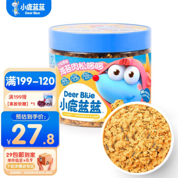 小鹿蓝蓝_新品海苔肉松哆哆80g 儿童拌饭料添加料 1罐