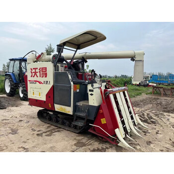 刘不丁沃得半喂入150型联合水稻收割机稻草打捆一体机农业机械