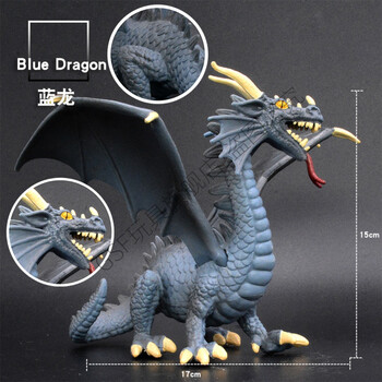 出口实心恐龙模型塑胶玩具仿真动物儿童霸王龙男孩礼物飞天蓝龙