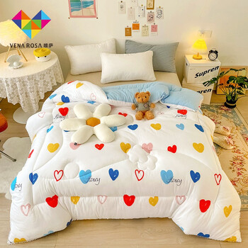 唯萨家纺水洗棉线花边春秋被四季被芯冬季加厚保暖蓄热冬被子单人双人