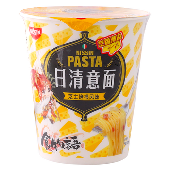 日清nissin芝士意式肉酱风味意面日式即食拌面方便面泡面70g芝士培根