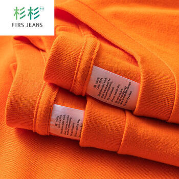 250g重磅夏季短袖t恤流行色宽松青春校园bf情侣款 橘色 s【图片 价格