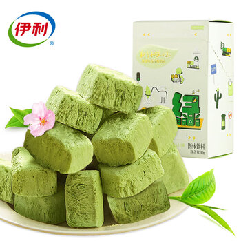 伊利新食机乳酸菌冻干酸奶块健康儿童宝宝零食干吃网红休闲小吃抹茶味