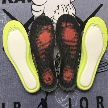 aj4aj6适配蓝水洗丹宁空军一号前后掌zoom气垫 露娜全掌气垫鞋垫黑红