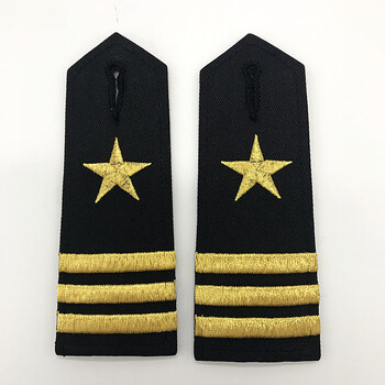 酷否 航运海员船长肩章海锚船舵螺旋桨轮机金线肩章学员肩章五角星