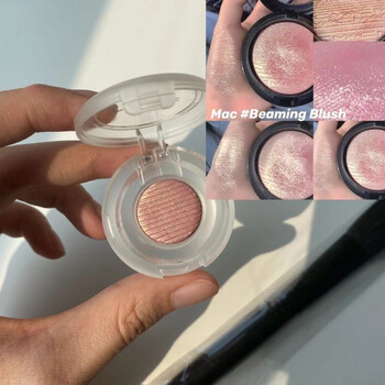 生姜高光mac小样分装压盘色卡ome.ga鼻影 beaming blush 1.