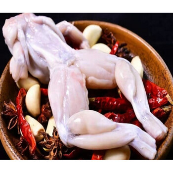 新鲜去头去皮去内脏牛蛙肉鲜活牛蛙现杀30冰衣锁鲜护航广纳力驰高质量