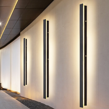 蒂伦克诗dilunkeshi室外壁灯防水户外庭院灯简约条灯花园露台灯极简