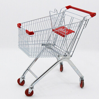 德诚和超市欧美版小型手推车购物车5寸双轴pu轮10505851050mmh