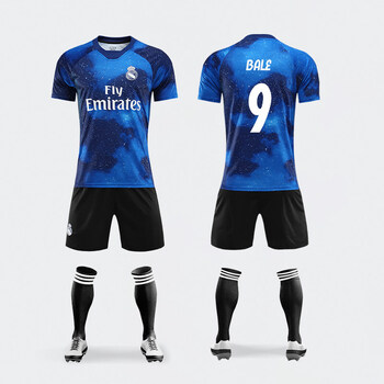 皇马球衣马德里足球服套装7号c罗球服儿童男女定制团购足球衣足球训练