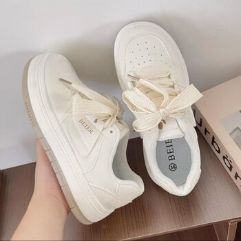 书眸鞋子女百搭学生高颜值校园ins夏季初中生鞋子女1517岁厚底小白鞋