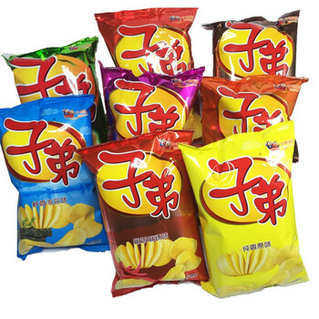 子弟薯片100g袋云南特产子弟薯片多口味土豆片好吃的休闲小吃小零食5