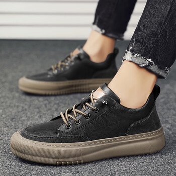 foolshasfortune休闲防水英伦风皮鞋男软面复古鞋子冬季防滑皮面工作