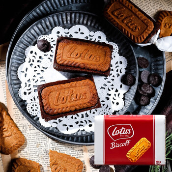 网红零食比利时进口lotus和情焦糖饼干新年咖啡伴侣休闲食品小包125g