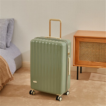 世界地理行李箱ins新款拉链万向轮旅行箱登机拉杆箱 茴香绿 24时