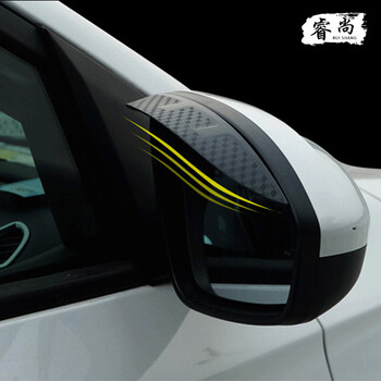 迪彦点缤 雪佛兰后视镜雨眉汽车倒车镜碳纤维遮雨挡科鲁兹科沃兹乐风
