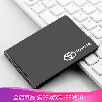 琪莫KEMY汽车车标定制证件夹卡包 二合一四卡位驾驶证行驶证男保护套 黑色丰田标