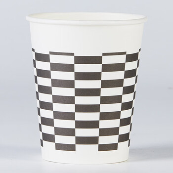 一次性水杯纸杯加厚加硬家用办公室待客ins高颜值食品级可爱杯子黑白