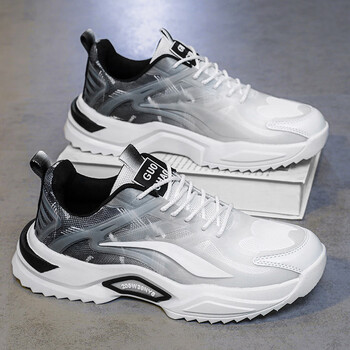 jianqii大码男鞋464748特大码运动鞋春夏秋季中学生休闲青少年网面白