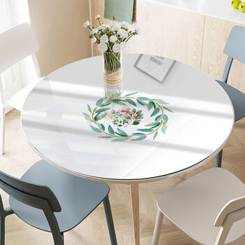 圆桌桌垫软胶垫圆桌垫圆形pvc软玻璃餐桌垫防水防油免洗桌布茶几台布