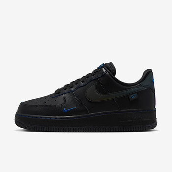 耐克nikenike女鞋airforce1low空军一号af1黑色反光低帮休闲板鞋36