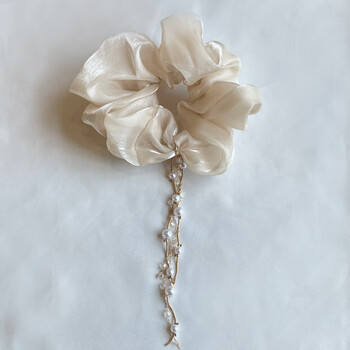 发圈女新款仙女气质发绳发饰夏季扎头发橡皮筋头绳白色发圈珍珠流苏